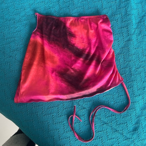 Cape Clique Water Ripple Halterneck Skirt Suit Pink - Picture 7 of 7